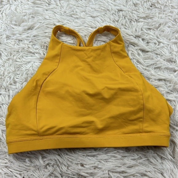 Lululemon Free To Be Serene Bra *High Neck Honey Lemon - Picture 1 of 3